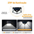 Luminária Solar Noctu® 100 LED - Sensor de Presença + À Prova D'água